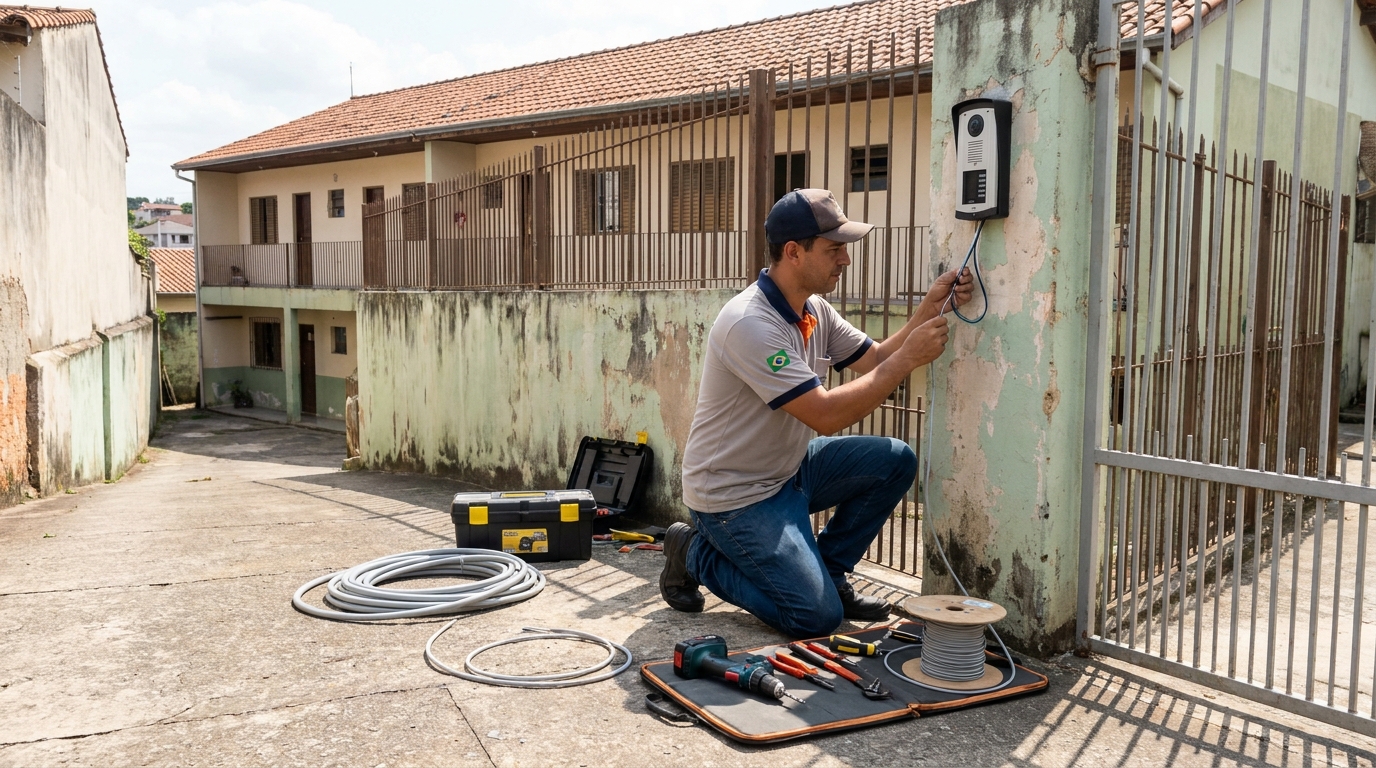 Instalação de Porteiro Eletrônico no Eldorado, Diadema‑SP